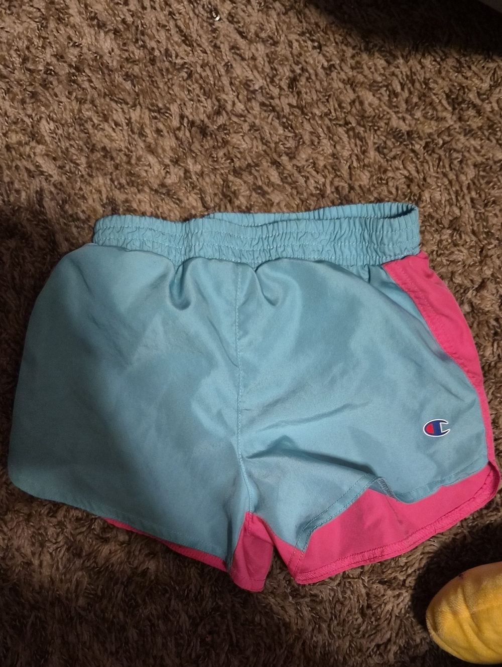 Champion Blue and Pink Girls' Athletic Shorts